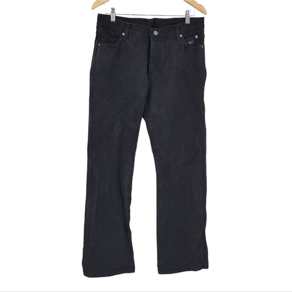 Harley Davidson Vintage Women's 12R Black Bootcut Jeans Cotton Bikercore